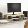 Adjustable oak Sonoma wood screen stand 60x24x10.5 cm by , Computer bases and risers - Ref: Foro24-854627, Price: 20,85 €, Di...