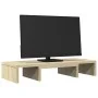 Adjustable oak Sonoma wood screen stand 60x24x10.5 cm by , Computer bases and risers - Ref: Foro24-854627, Price: 20,85 €, Di...