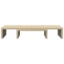 Adjustable oak Sonoma wood screen stand 60x24x10.5 cm by , Computer bases and risers - Ref: Foro24-854627, Price: 19,58 €, Di...