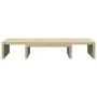 Soporte de pantalla ajustable madera roble Sonoma 60x24x10,5 cm de , Bases y elevadores para ordenadores - Ref: Foro24-854627...