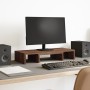 Adjustable screen stand made of brown oak wood, 60x24x10.5 cm by , Computer bases and risers - Ref: Foro24-854631, Price: 22,...