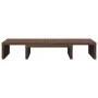 Adjustable screen stand made of brown oak wood, 60x24x10.5 cm by , Computer bases and risers - Ref: Foro24-854631, Price: 22,...