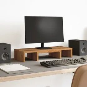Adjustable oak wood screen stand Artisian 60x24x10.5 cm by , Computer bases and risers - Ref: Foro24-854633, Price: 25,76 €, ...
