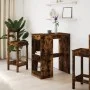 Tall table with smoked oak wood shelves 90x47.5x103.5 cm by , Kitchen and dining tables - Ref: Foro24-854341, Price: 83,94 €,...