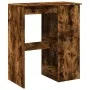 Tall table with smoked oak wood shelves 90x47.5x103.5 cm by , Kitchen and dining tables - Ref: Foro24-854341, Price: 83,94 €,...