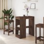 Tall table with brown oak wood shelves 90x47.5x103.5 cm by , Kitchen and dining tables - Ref: Foro24-854343, Price: 72,85 €, ...