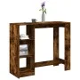 Tall table with smoked oak shelf 124x46x103.5 cm by , Kitchen and dining tables - Ref: Foro24-854395, Price: 101,99 €, Discou...