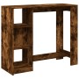 Hoher Tisch mit Raucheiche-Regal 124x46x103,5 cm von , Küchen- und Esstische - Ref: Foro24-854395, Preis: 103,84 €, Rabatt: %