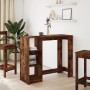 Hoher Tisch mit Raucheiche-Regal 124x46x103,5 cm von , Küchen- und Esstische - Ref: Foro24-854395, Preis: 103,84 €, Rabatt: %