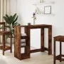 Tall table with smoked oak shelf 124x46x103.5 cm by , Kitchen and dining tables - Ref: Foro24-854395, Price: 101,99 €, Discou...
