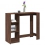 Tall table with oak brown shelf 124x46x103.5 cm by , Kitchen and dining tables - Ref: Foro24-854397, Price: 88,52 €, Discount: %