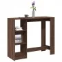 Tall table with oak brown shelf 124x46x103.5 cm by , Kitchen and dining tables - Ref: Foro24-854397, Price: 91,83 €, Discount: %