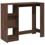 Tall table with oak brown shelf 124x46x103.5 cm by , Kitchen and dining tables - Ref: Foro24-854397, Price: 91,83 €, Discount: %
