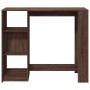 Tall table with oak brown shelf 124x46x103.5 cm by , Kitchen and dining tables - Ref: Foro24-854397, Price: 88,52 €, Discount: %
