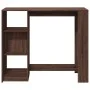 Tall table with oak brown shelf 124x46x103.5 cm by , Kitchen and dining tables - Ref: Foro24-854397, Price: 91,83 €, Discount: %