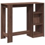 Tall table with oak brown shelf 124x46x103.5 cm by , Kitchen and dining tables - Ref: Foro24-854397, Price: 88,52 €, Discount: %