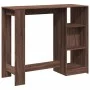 Tall table with oak brown shelf 124x46x103.5 cm by , Kitchen and dining tables - Ref: Foro24-854397, Price: 91,83 €, Discount: %
