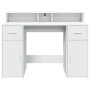 Escritorio con luz LED madera ingeniería blanco 120x55x91 cm de , Escritorios - Ref: Foro24-3309411, Precio: 193,41 €, Descue...
