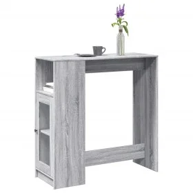 Tall bar table with Sonoma gray shelves 101x40x103.5 cm by , Kitchen and dining tables - Ref: Foro24-854369, Price: 73,87 €, ...
