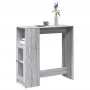 Tall bar table with Sonoma gray shelves 101x40x103.5 cm by , Kitchen and dining tables - Ref: Foro24-854369, Price: 73,87 €, ...