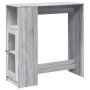 Tall bar table with Sonoma gray shelves 101x40x103.5 cm by , Kitchen and dining tables - Ref: Foro24-854369, Price: 75,20 €, ...
