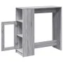 Tall bar table with Sonoma gray shelves 101x40x103.5 cm by , Kitchen and dining tables - Ref: Foro24-854369, Price: 73,87 €, ...