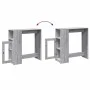 Tall bar table with Sonoma gray shelves 101x40x103.5 cm by , Kitchen and dining tables - Ref: Foro24-854369, Price: 73,87 €, ...