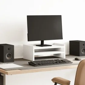 Support for white 42x24x16 cm engineered wood screen by , Computer bases and risers - Ref: Foro24-854715, Price: 18,43 €, Dis...