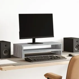 Wooden screen stand in gray Sonoma engineering 54x22x15 cm by , Computer bases and risers - Ref: Foro24-854774, Price: 23,22 ...