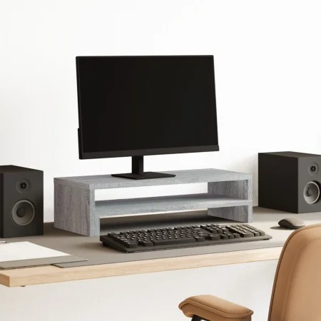 Wooden screen stand in gray Sonoma engineering 54x22x15 cm by , Computer bases and risers - Ref: Foro24-854774, Price: 23,22 ...