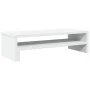 Engineered wood white screen stand 54x22x15 cm by , Computer bases and risers - Ref: Foro24-854769, Price: 24,71 €, Discount: %