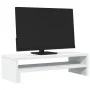 Engineered wood white screen stand 54x22x15 cm by , Computer bases and risers - Ref: Foro24-854769, Price: 24,71 €, Discount: %