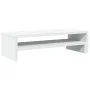 Engineered wood white screen stand 54x22x15 cm by , Computer bases and risers - Ref: Foro24-854769, Price: 24,71 €, Discount: %