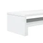 Engineered wood white screen stand 54x22x15 cm by , Computer bases and risers - Ref: Foro24-854769, Price: 24,71 €, Discount: %