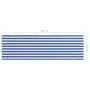 Balkonmarkise aus weißem und blauem Oxford-Stoff, 120 x 400 cm von vidaXL, Sonnenschirme - Ref: Foro24-134921, Preis: 24,04 €...