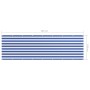 Balkonmarkise aus weißem und blauem Oxford-Stoff, 120 x 400 cm von vidaXL, Sonnenschirme - Ref: Foro24-134921, Preis: 19,75 €...