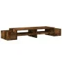 Screen support with smoked oak storage 100x27x15 cm by , Computer bases and risers - Ref: Foro24-854692, Price: 35,94 €, Disc...