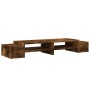 Bildschirmhalterung mit Rauch-Eiche-Lagerung 100x27x15 cm von , Computersockel und -erhöhungen - Ref: Foro24-854692, Preis: 3...
