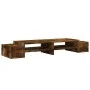 Screen support with smoked oak storage 100x27x15 cm by , Computer bases and risers - Ref: Foro24-854692, Price: 35,94 €, Disc...