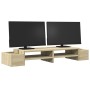 Bildschirmhalterung mit Eichenholz-Sonoma-Lagerung 100x27x15 cm von , Computersockel und -erhöhungen - Ref: Foro24-854690, Pr...