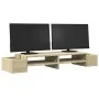 Screen support with Sonoma oak storage 100x27x15 cm by , Computer bases and risers - Ref: Foro24-854690, Price: 33,07 €, Disc...