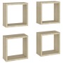 Würfel-Wandregale, 4 Stück, Sonoma-Eiche, 30x15x30 cm. von , Regale und Regale - Ref: Foro24-807008, Preis: 37,62 €, Rabatt: %
