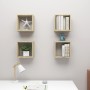 Wall cube shelves 4 units Sonoma oak 30x15x30 cm by , Shelves and shelves - Ref: Foro24-807008, Price: 37,62 €, Discount: %