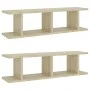 Estantes de pared 2 uds contrachapada roble Sonoma 75x18x20 cm de , Estantes y estanterías - Ref: Foro24-807190, Precio: 33,7...