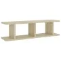 Estantes de pared 2 uds contrachapada roble Sonoma 75x18x20 cm de , Estantes y estanterías - Ref: Foro24-807190, Precio: 33,7...