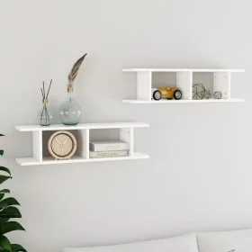 Wandregale 2 Stück Sperrholz weiß 75x18x20 cm von , Regale und Regale - Ref: Foro24-807187, Preis: 34,58 €, Rabatt: %