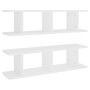 Wall shelves 2 units plywood white 75x18x20 cm by , Shelves and shelves - Ref: Foro24-807187, Price: 35,11 €, Discount: %