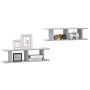 Wandregal 2 Stück Sperrholz grau Betonoptik 75x18x20 cm von , Regale und Regale - Ref: Foro24-807191, Preis: 28,18 €, Rabatt: %