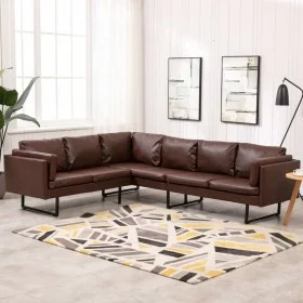 Ecksofa aus braunem Kunstleder von , Sofas - Ref: Foro24-287923, Preis: 680,30 €, Rabatt: %