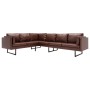 Brown synthetic leather corner sofa by , Sofas - Ref: Foro24-287923, Price: 684,27 €, Discount: %